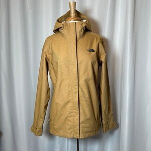 MUSTARD-COLORED THE NORTH FACE DRY VENT HOODED JACKET - SIZE LARGE